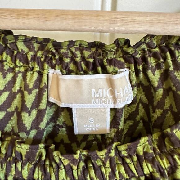 Michael Kors women’s peplum blouse small green - Picture 3 of 8